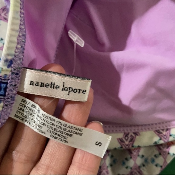 Nanette Lepore Swimmer Bikini Top Size Small NWOT - Picture 6 of 7